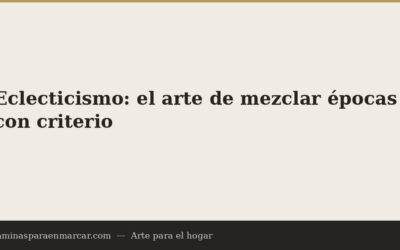 Eclecticismo: el arte de mezclar épocas con criterio