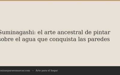 Suminagashi: el arte ancestral de pintar sobre el agua que conquista las paredes