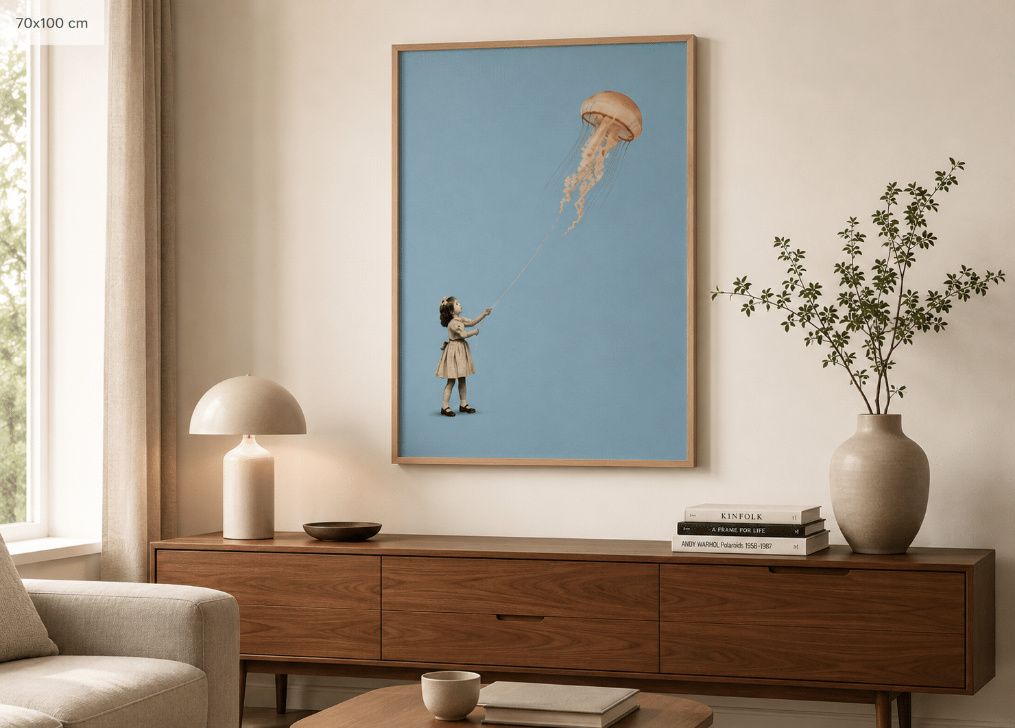La Medusa Voladora | Póster de Collage Surrealista Vintage 70x100cm Accesorios y otras cosas laminas decorativas 2 laminas decorativas Laminas para enmarcar posters 2